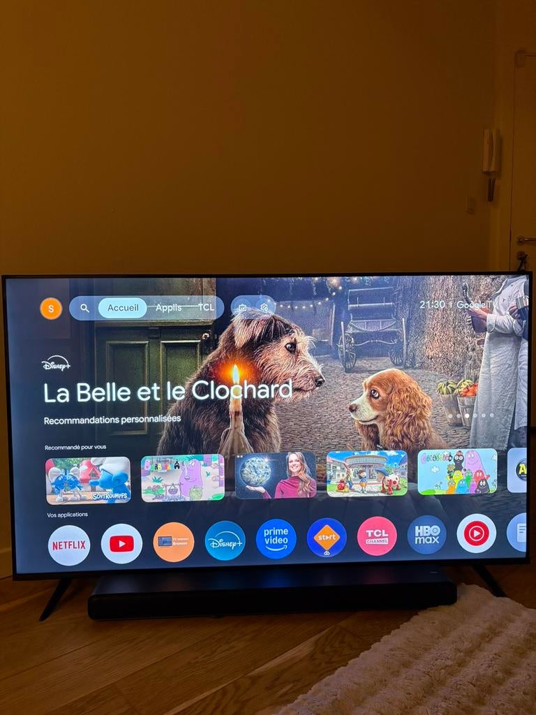 Barre de son TCL 55T69C QLED Google TV + TCL S S45H, Enlèvement, Comme neuf, QLED