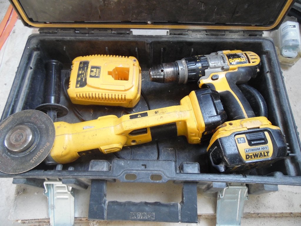 Dewalt vijsmachine en slijpmolen, Doe-het-zelf en Bouw, Ophalen, Gebruikt