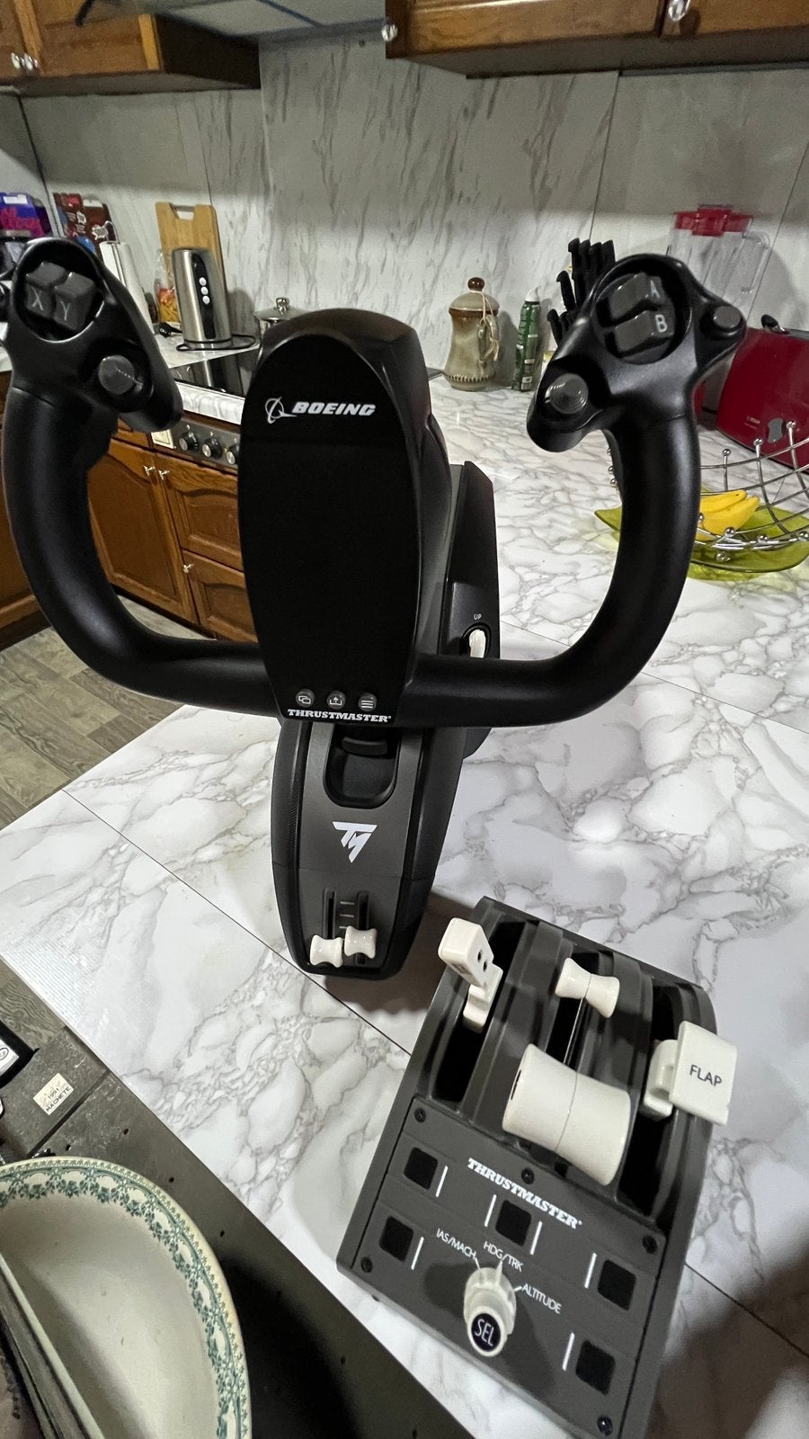 Thrustmaster TCA Yoke Boeing Edition – Flight Simulator, Computers en Software, Ophalen, Zo goed als nieuw