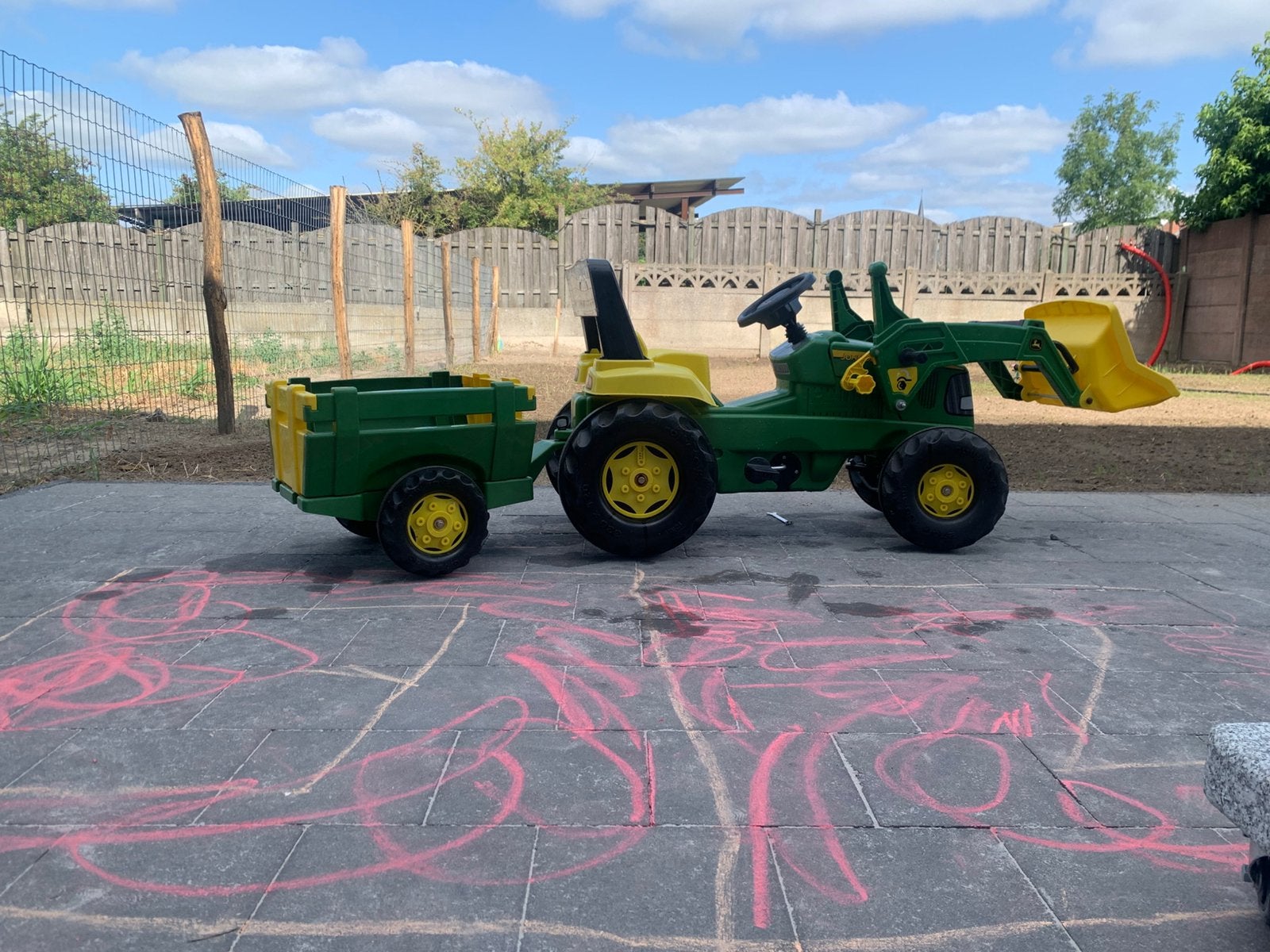 Rolly toys tractor John Deere met aanhanger, Ophalen, Gebruikt, Trapvoertuig