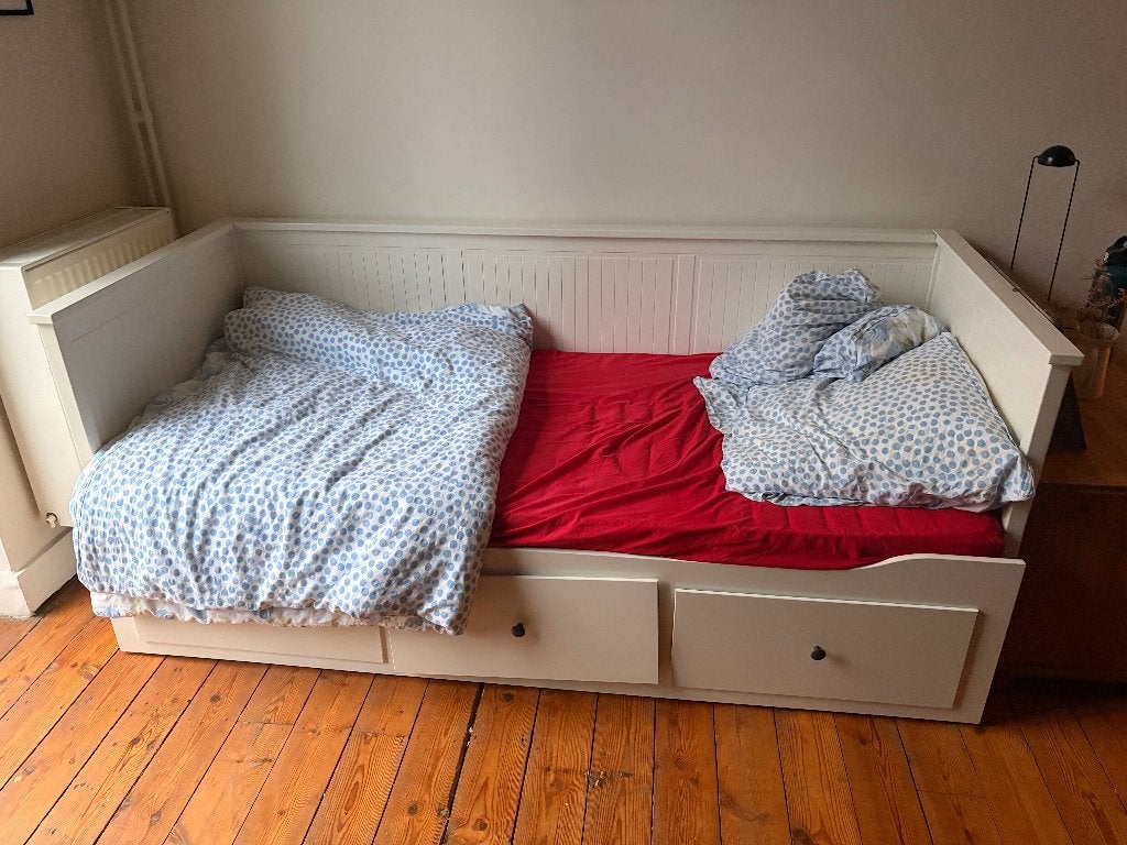 Brimnes bed 80x 200 en 160x200, Ophalen, Verstelbaar, Wit, Tweepersoons