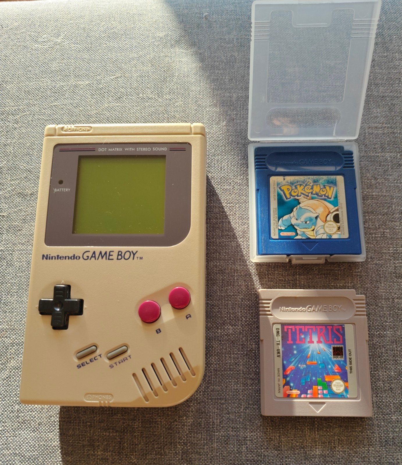 Nintendo GAMEBOY + Pokémon Blue + Tetris, Games en Spelcomputers, Ophalen of Verzenden