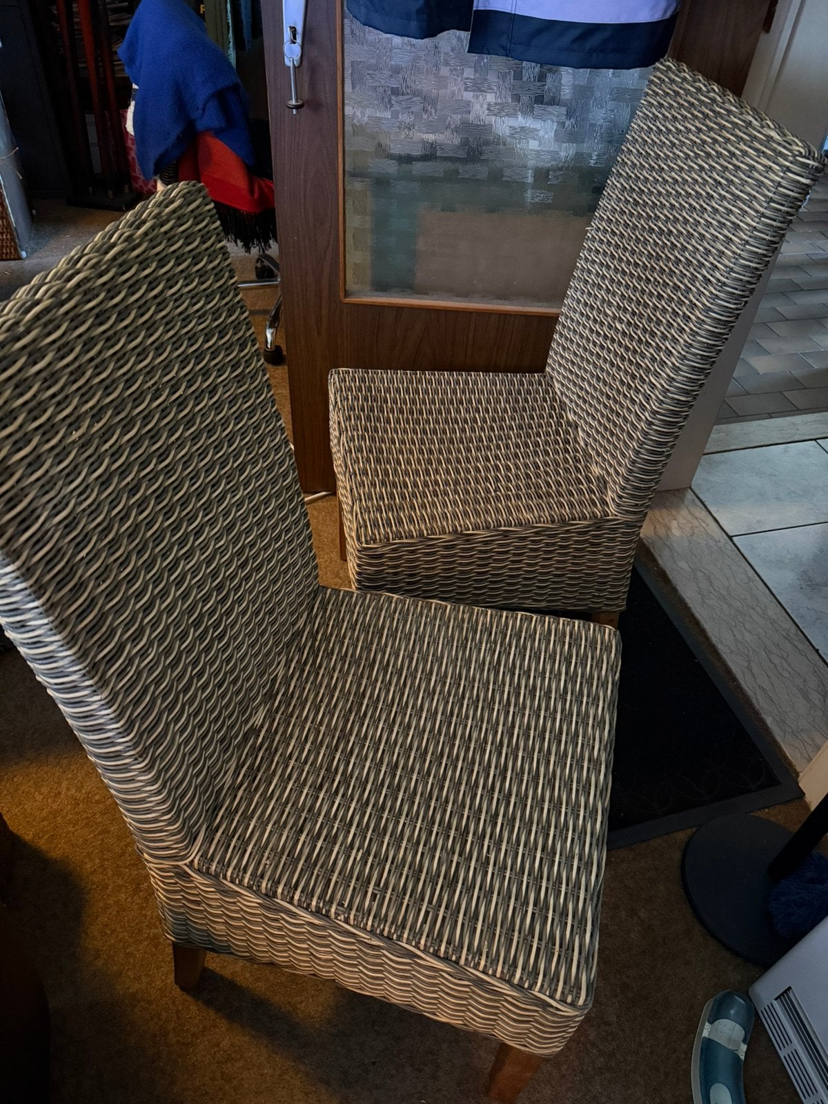 2 chaises en rotin, Maison & Meubles, Chaises, Rotin sale a manger, Comme neuf, Enlèvement, Deux