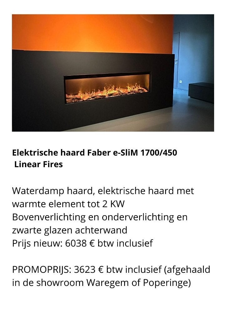 elektrische haarden en gashaarden uit toonzaal, Enlèvement, Utilisé
