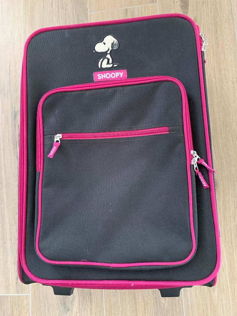 Snoopy-koffer/hoogte: 53 cm - breedte: 36 cm - diepte: 22 cm, Ophalen, Zo goed als nieuw, Uitschuifbare handgreep