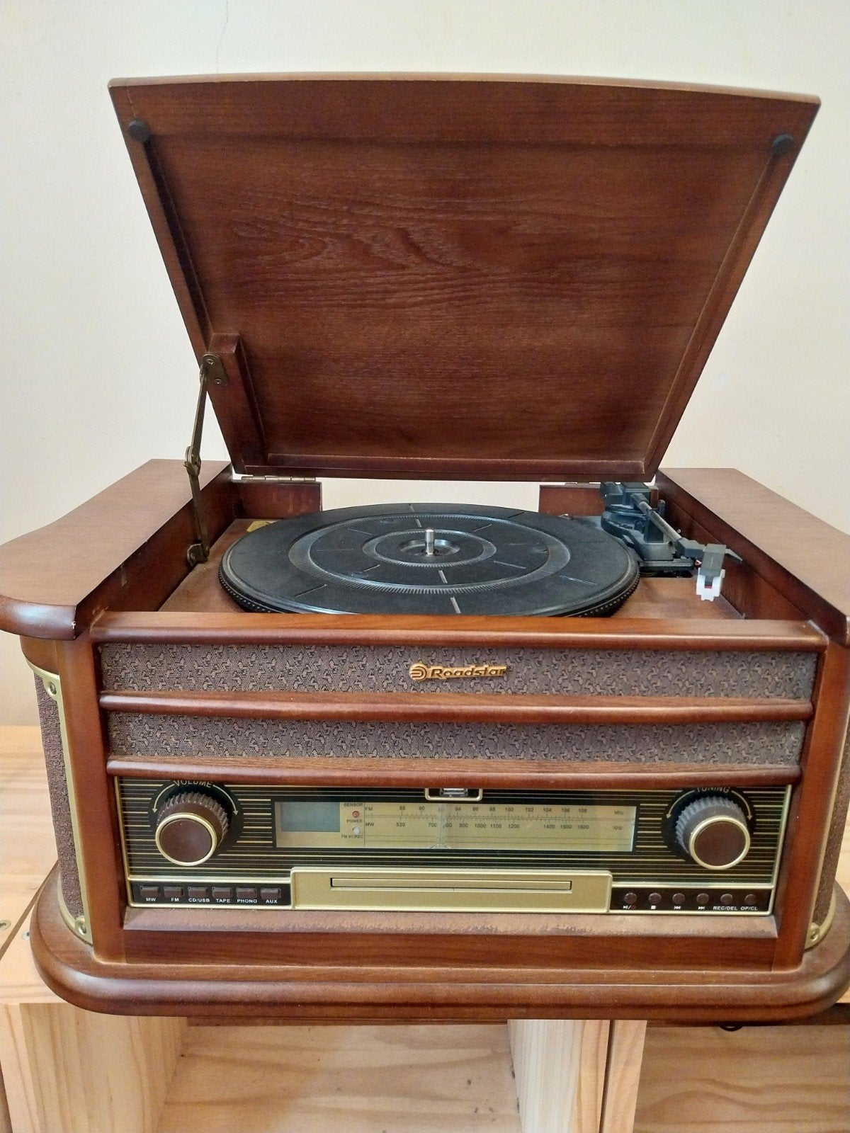 Platine vinile vintage Roadstar, TV, Hi-fi & Vidéo, Enlèvement, Comme neuf, Tourne-disque, Autres marques