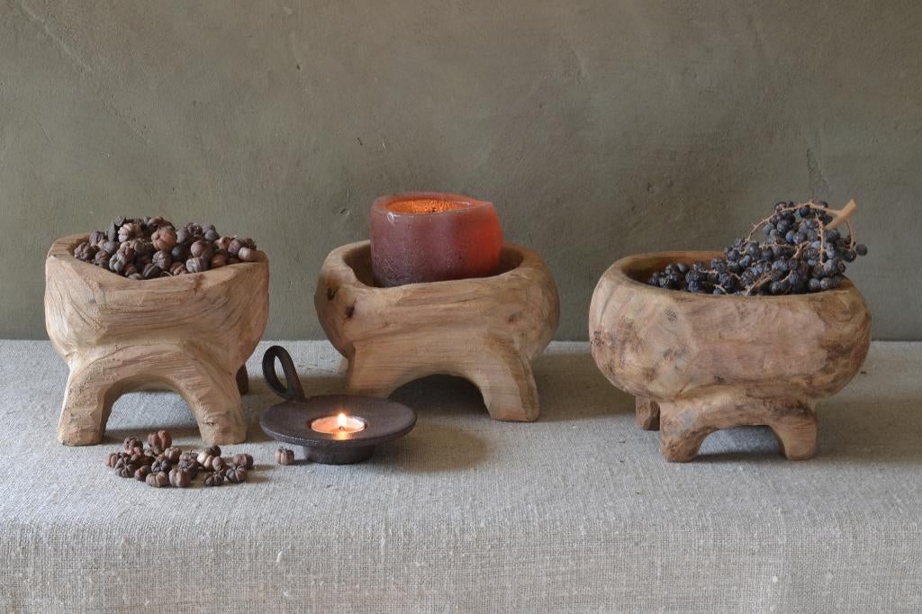 Handgesneden teak houten schaaltje, Maison & Meubles, Accessoires pour la Maison | Plataux & Paniers, Neuf, Balance, Autres formes