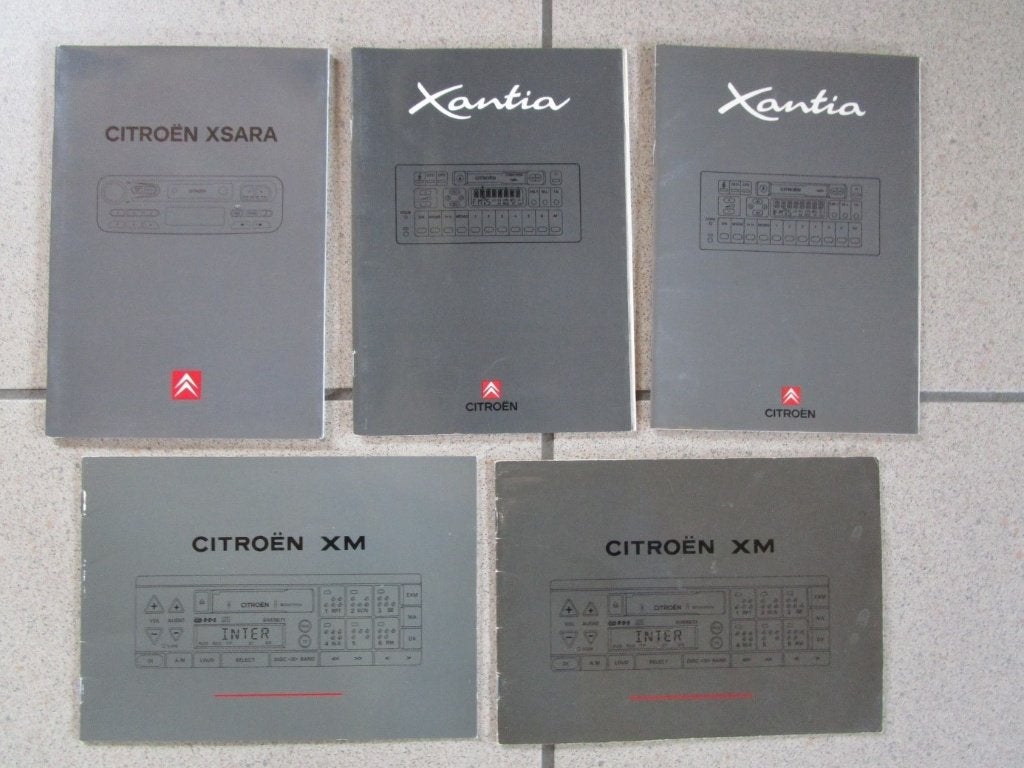 Lot de livrets autoradio Citroën d'origine Xantia XM Xsara, Enlèvement ou Envoi