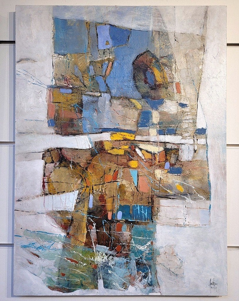Christian AUSLOOS, abstractie 1, Antiek en Kunst, Ophalen of Verzenden