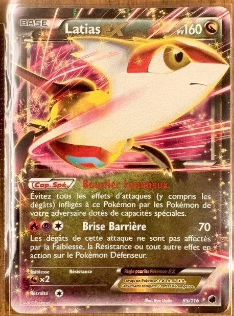 Latias EX (N&B - Glaciation plasma) - 85/116, Envoi, Comme neuf