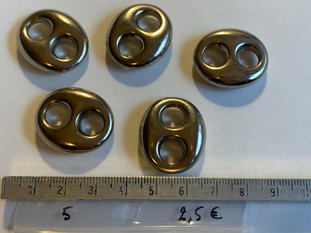 5 metalen tussenstukjes, Ophalen of Verzenden, Nieuw, Tussenstuk of Tussenkraal