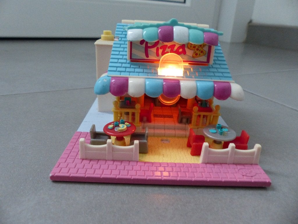 Polly Pocket Bluebird - Pizzeria met licht, Verzamelen, Ophalen of Verzenden, Gebruikt