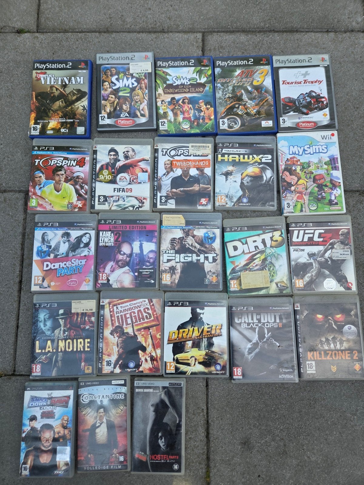 Lot PS2 / PS3 / Wii / PSP games – Call of Duty, Sims, Driver, Ophalen of Verzenden