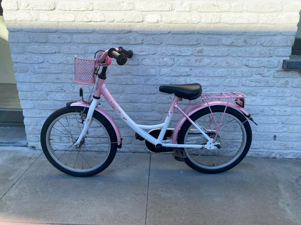 Meisjesfiets 18inch, Fietsen en Brommers, Ophalen, Velgrem, 18 inch, Handrem