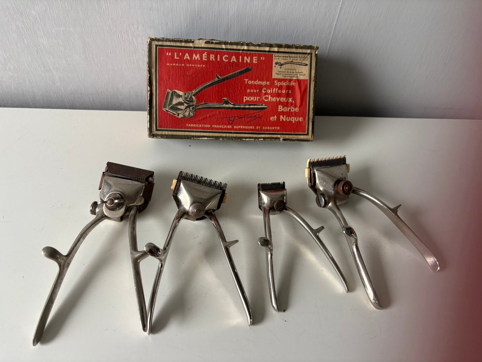 4 oude kapperknippers, Ophalen of Verzenden
