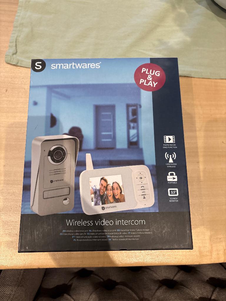 Smartwares wireless vidéo intercom deurbel, Ophalen, Bewegingsdetectiesensor, Nieuw, Draadloos