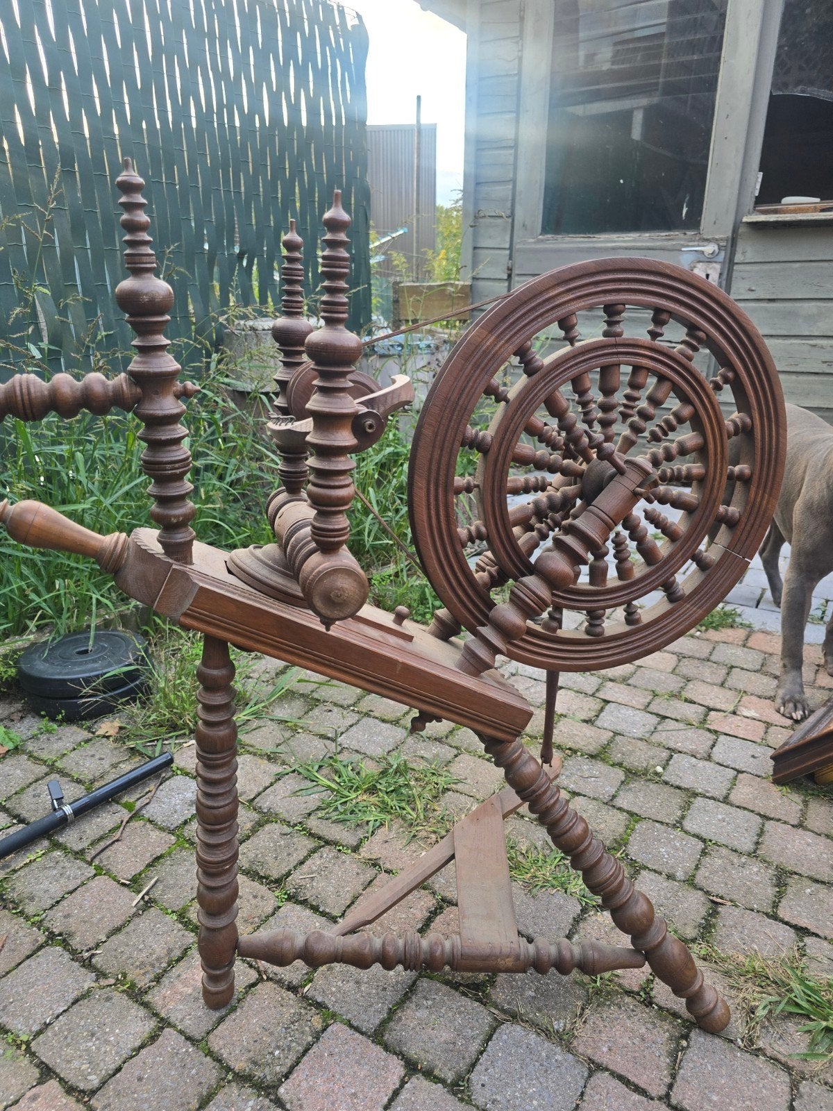 Prachtig Antiek Houten Spinnewiel – Volledig Compleet, Hobby en Vrije tijd, Ophalen, Spinnewiel