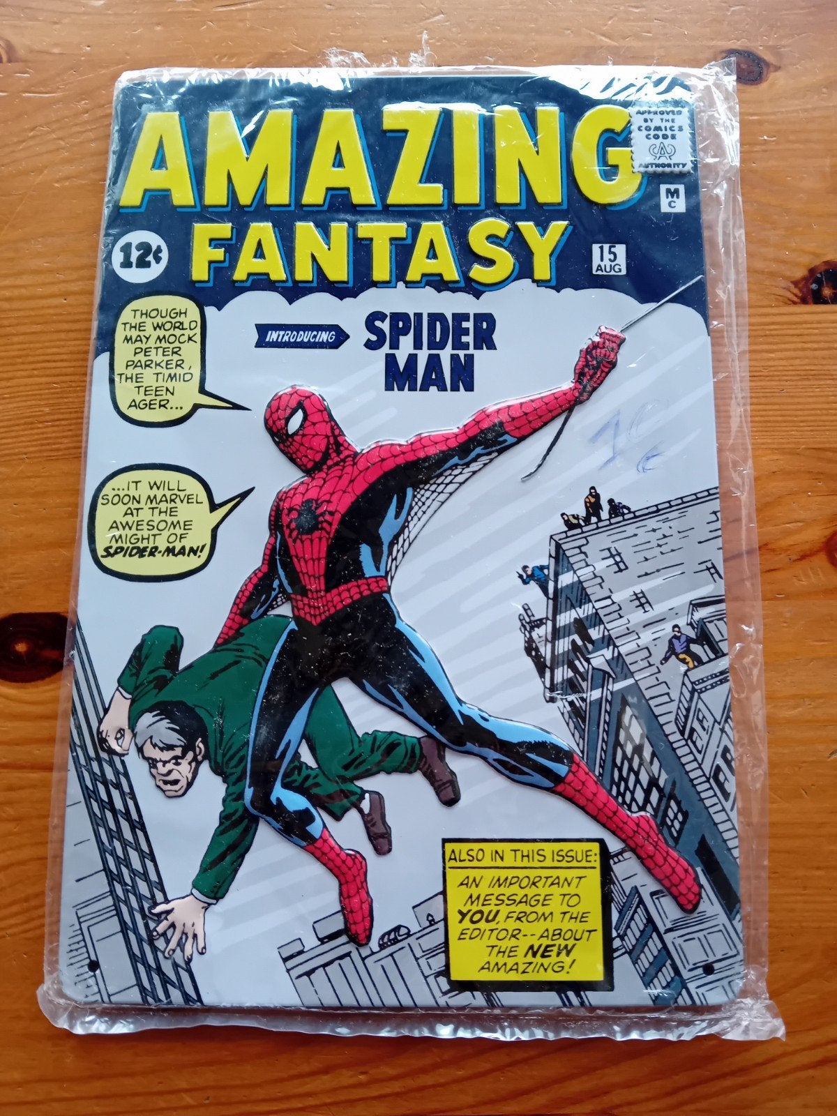 Marvel Spider-Man plaquette, Ophalen of Verzenden