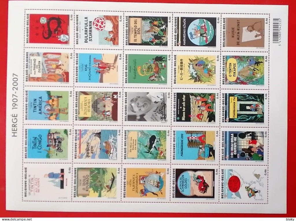 1907-2007- TINTIN 100 ANS HERGE - 25 LANGUES, Collections, Envoi, Tintin, Neuf