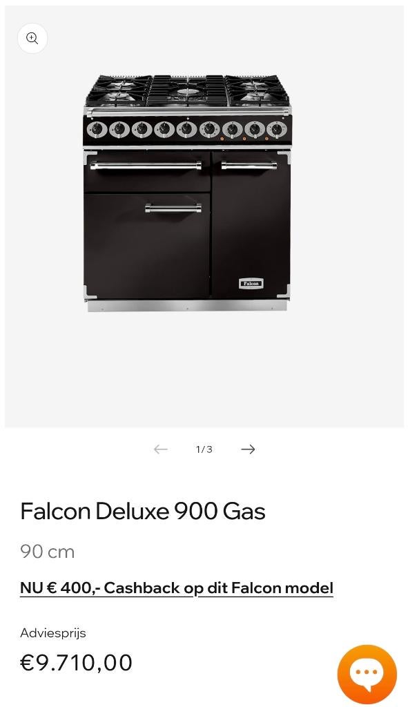 🔥Luxe Fornuis Falcon Deluxe 90cm rood 3 ovens NIEUW!, Gaz, Classe énergétique A ou plus économe, Comme neuf, Enlèvement