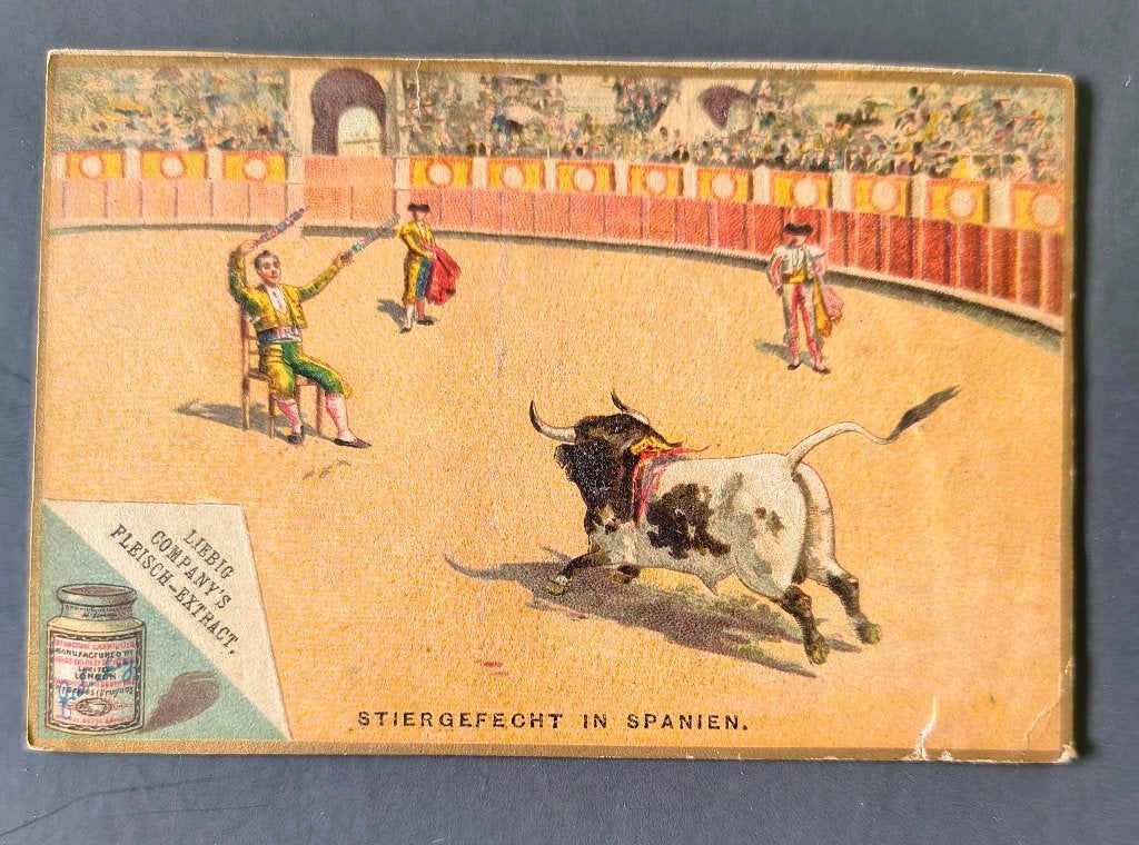 Liebig Prent Stiergefecht in Spanien 1890 (S287), Ophalen of Verzenden