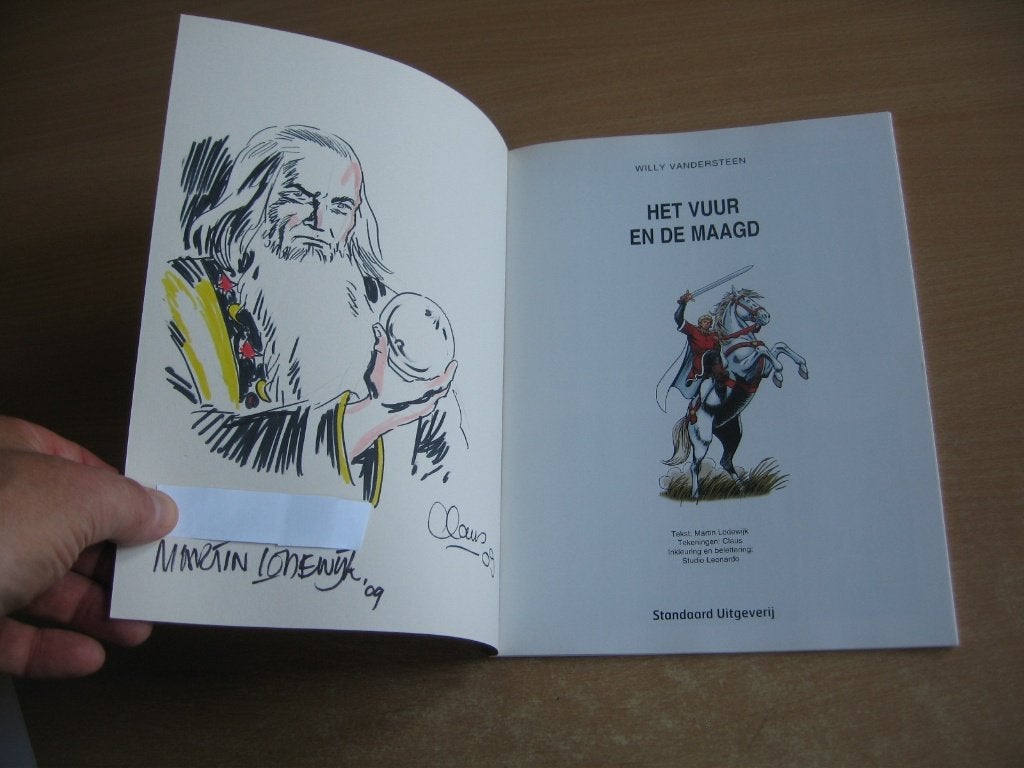 De Rode Ridder 211 : Het vuur en de maagd - 1e druk+Tekening, Enlèvement ou Envoi, Une BD, Neuf, Claus