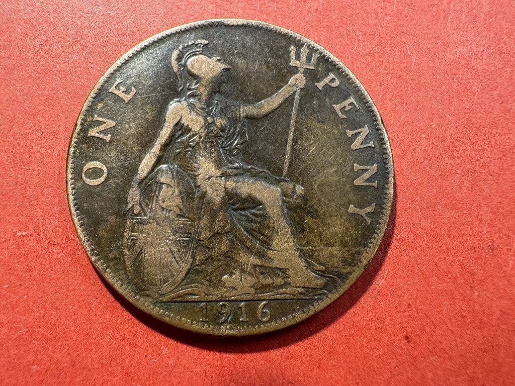 Royaume-Uni (UK) - 1 Penny 1916 (#189#), Enlèvement ou Envoi, Autres pays, Monnaie en vrac