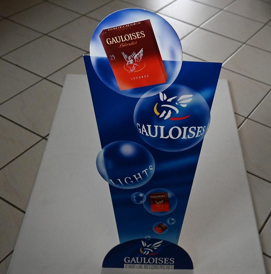 Gauloises Light / Blondes Legeres / Reclamebord 49,5 x 20 cm, Envoi, Comme neuf, Panneau publicitaire