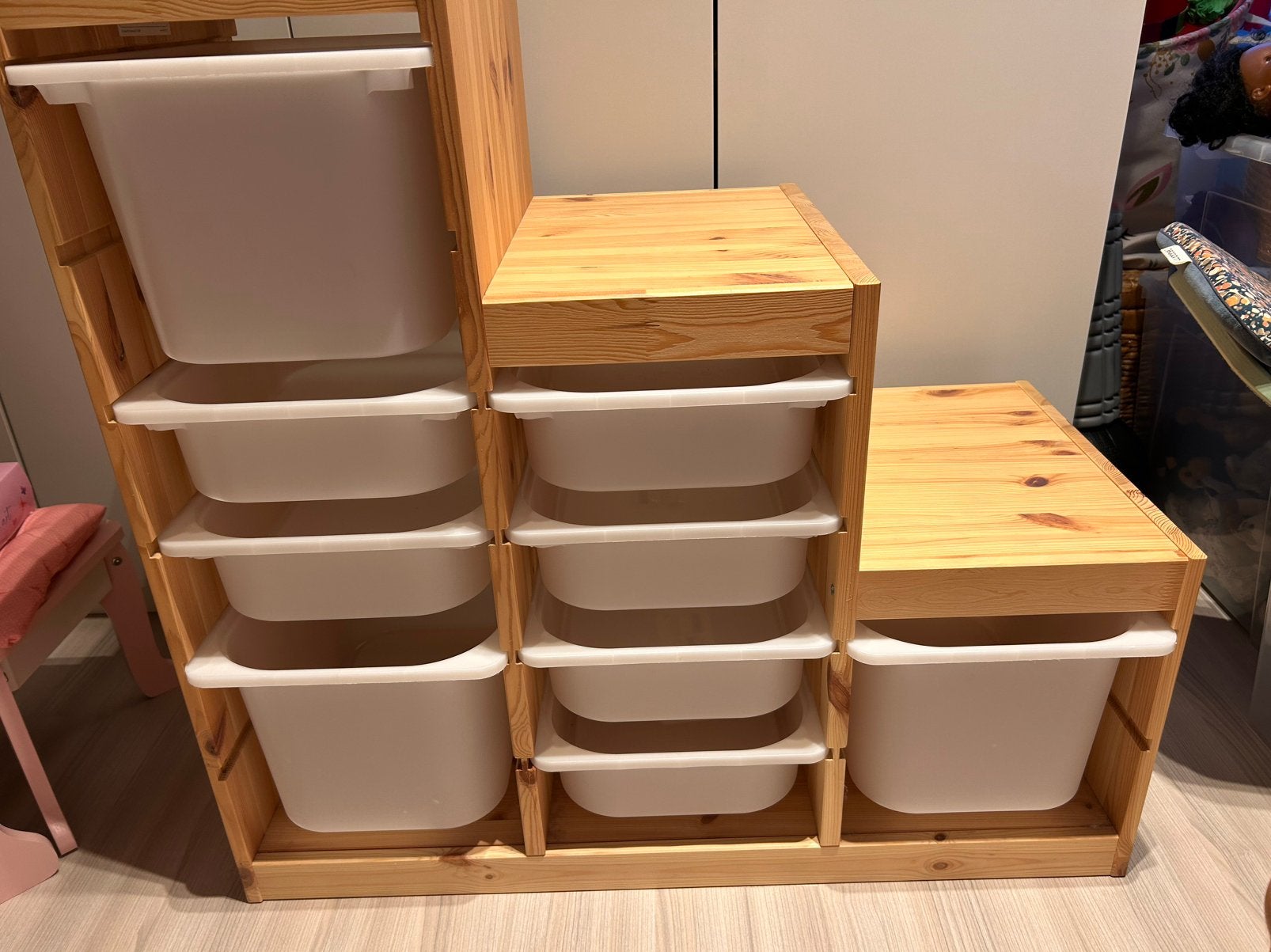 IKEA Trofast trapkast grenenhout 94x44x91cm met bakken, Ophalen, Gebruikt, Overige typen
