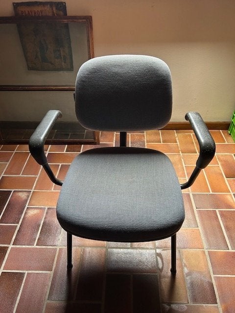 Stoelen bureau, Ophalen, Gebruikt, Metaal, Grijs