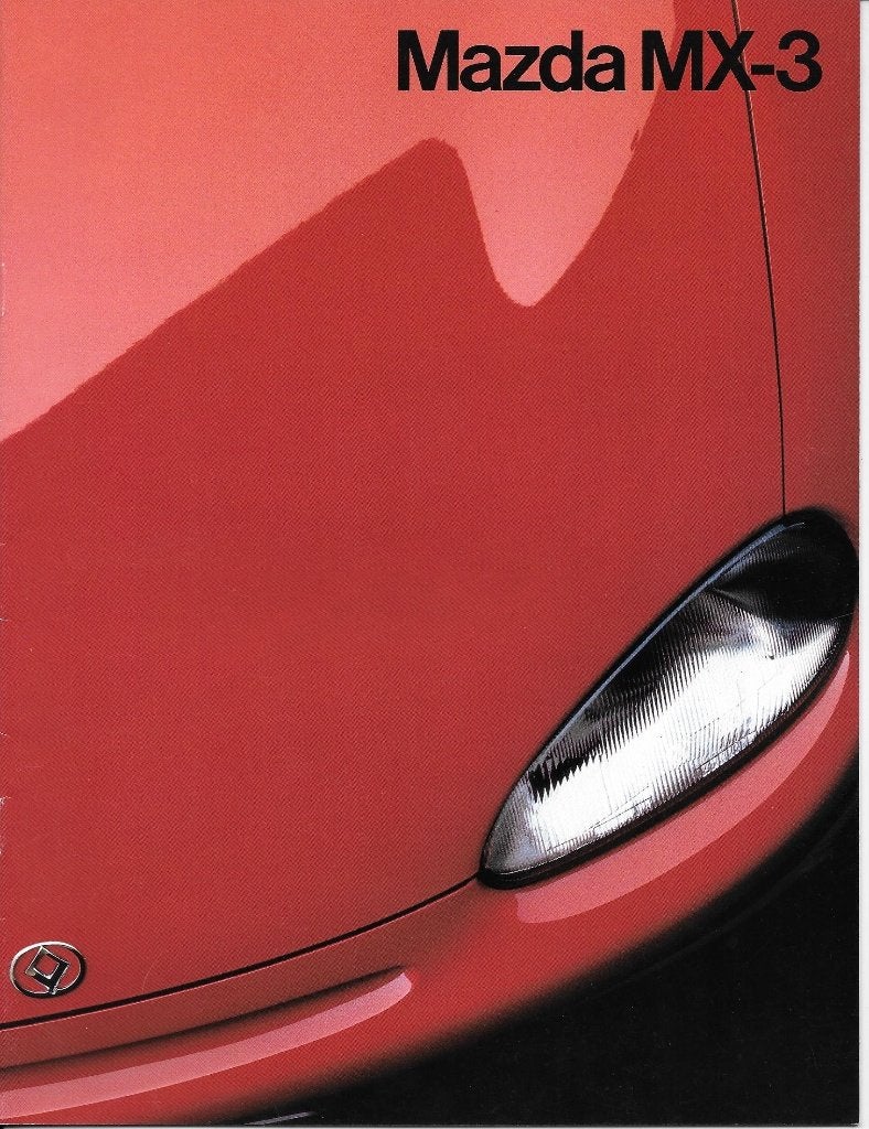 MAZDA MX-3,  1991, Boeken, Auto's | Folders en Tijdschriften, Ophalen of Verzenden, Zo goed als nieuw, Mazda