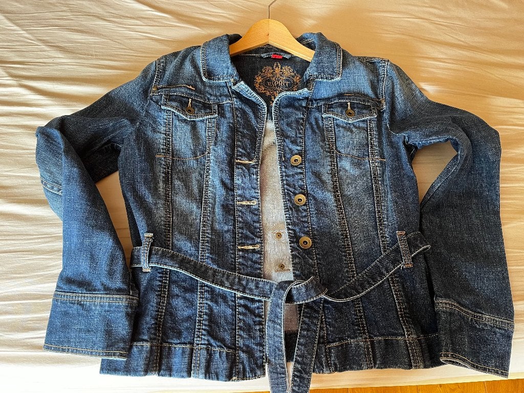 jeans vest dames Esprit, Ophalen, Blauw, Maat 42/44 (L), Nieuw