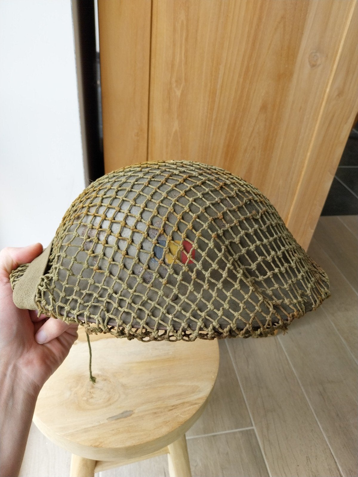 Casque Abl m1949 camo 1950 Corée, Collections, Objets militaires | Général, Enlèvement ou Envoi