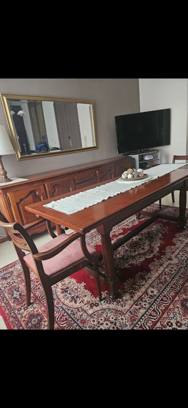 Ensemble salle à manger / salon en MERISIER, Maison & Meubles, Enlèvement, Utilisé, Moins de 4 chaises