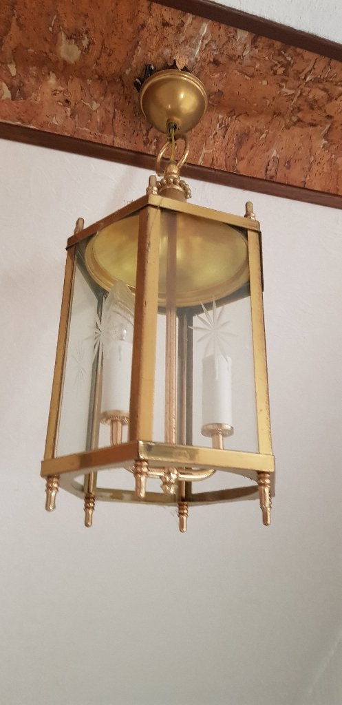 Jolie lanterne dorée, Maison & Meubles, Lampes | Lustres, Enlèvement, Utilisé, Verre