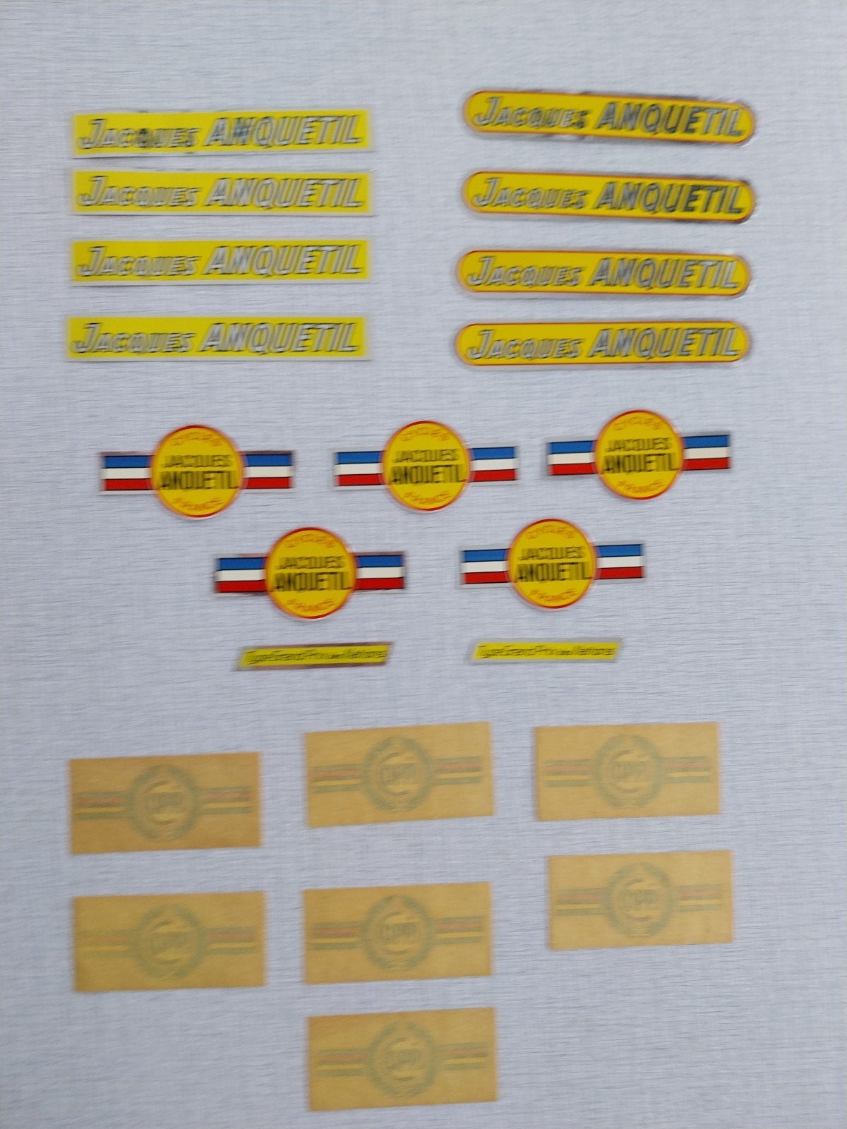 fietsframestickers van Coppi en Jauques Anquetil 10€/stuk, Vélos & Vélomoteurs, Accessoires vélo | Autres Accessoires de vélo