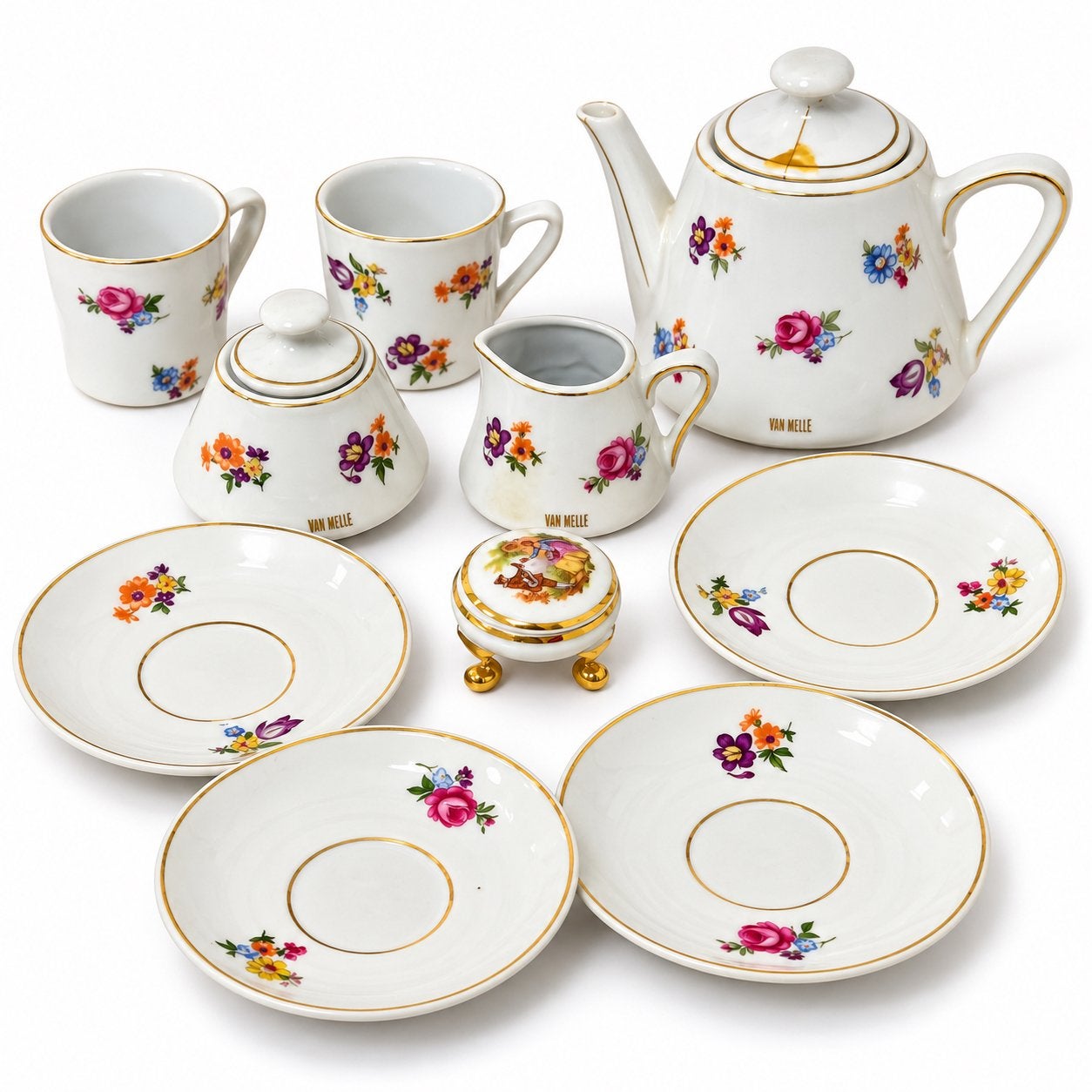 Van Nelle vintage 1960-1970 kinderservies porselein servies, Ophalen of Verzenden