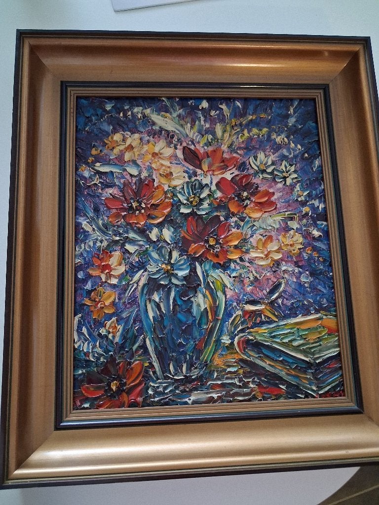 Aqaurel, Antiquités & Art, Art | Peinture | Classique, Signé, Enlèvement, Toile, Fleurs