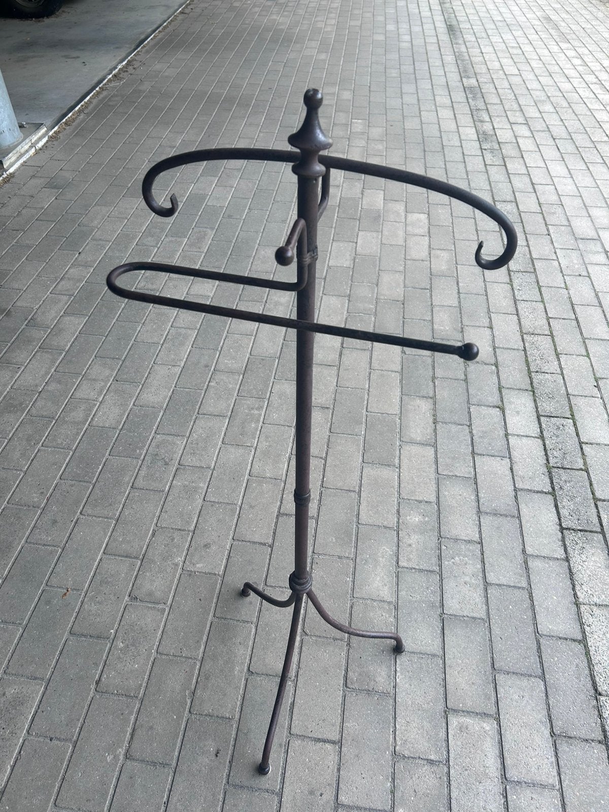 vintage metalen valet stand , porte vêtements, Enlèvement, Comme neuf