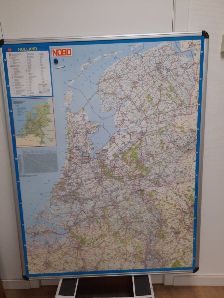 Nobo wegenkaart Nederland - 108 x 130 cm, Boeken, Ophalen, Nobo, 2000 tot heden, Nederland