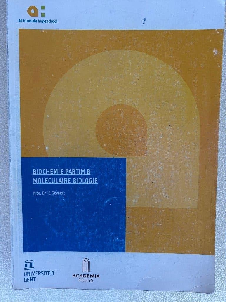 Biochemie Partim B Moleculaire biologie, Livres, Enlèvement ou Envoi, Utilisé, K.Gevaert, Autres sciences