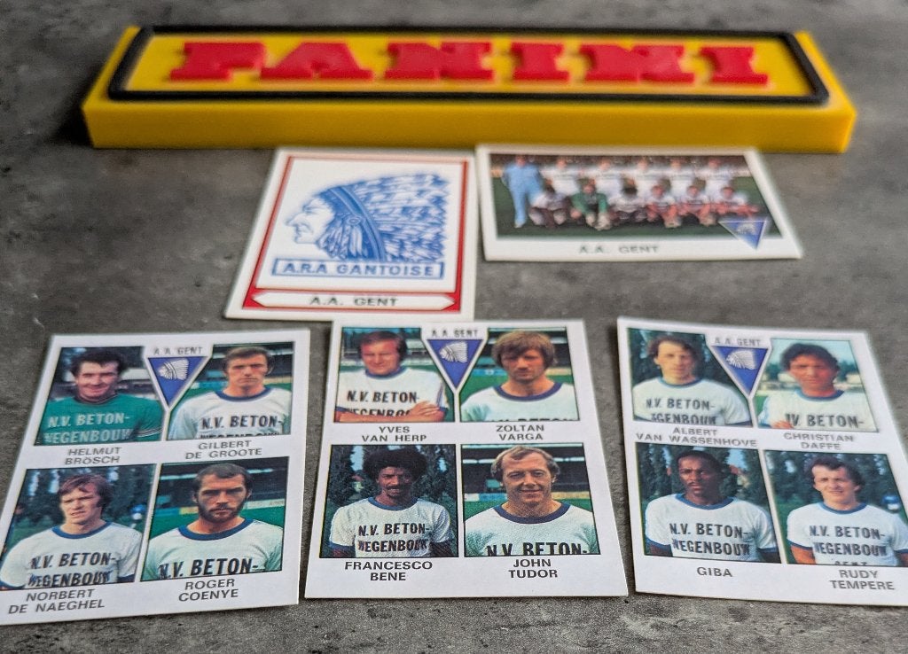 PANINI FOOTBALL 78 AA GENT 5 STICKERS 1978 voetbal, Verzenden, Nieuw