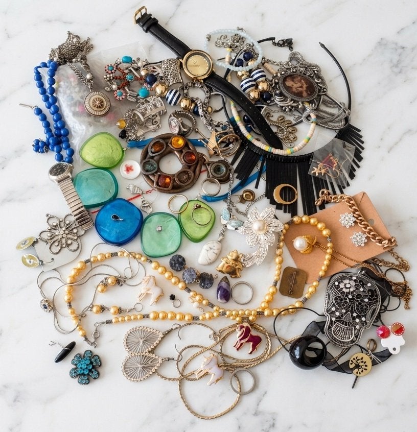lot sieraden 10 meer dan 800 gram, Ophalen of Verzenden, Zilver, Overige typen, Verguld