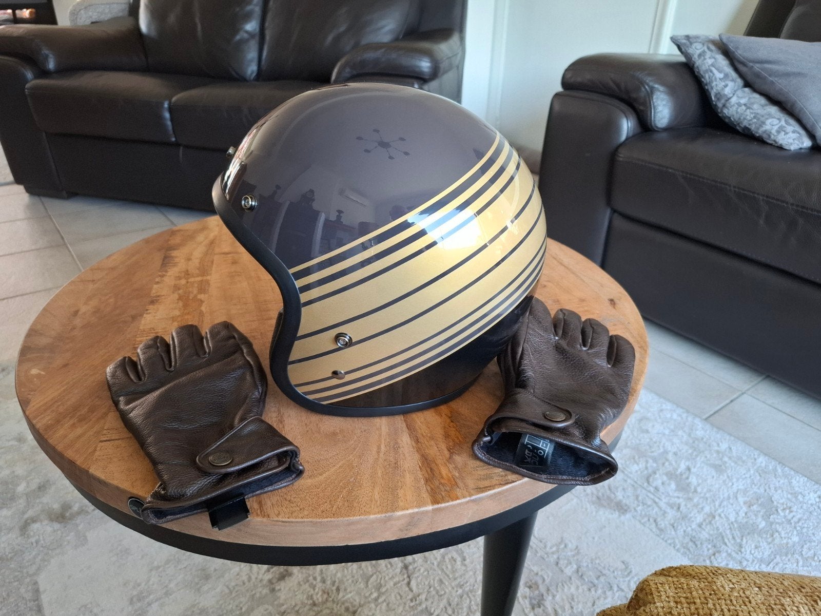 Motor helm open merk bell 1 x gebruikt maat xl, Ophalen