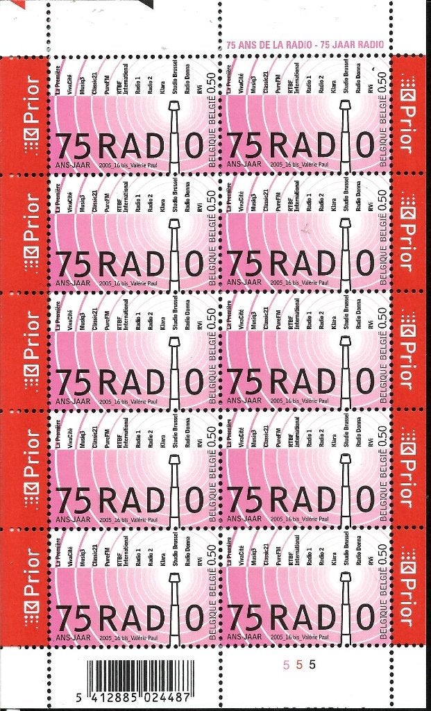 2005 75 jaar Radio OBP F3415**, Orginele gom, Ophalen of Verzenden, Zonder stempel, Postfris