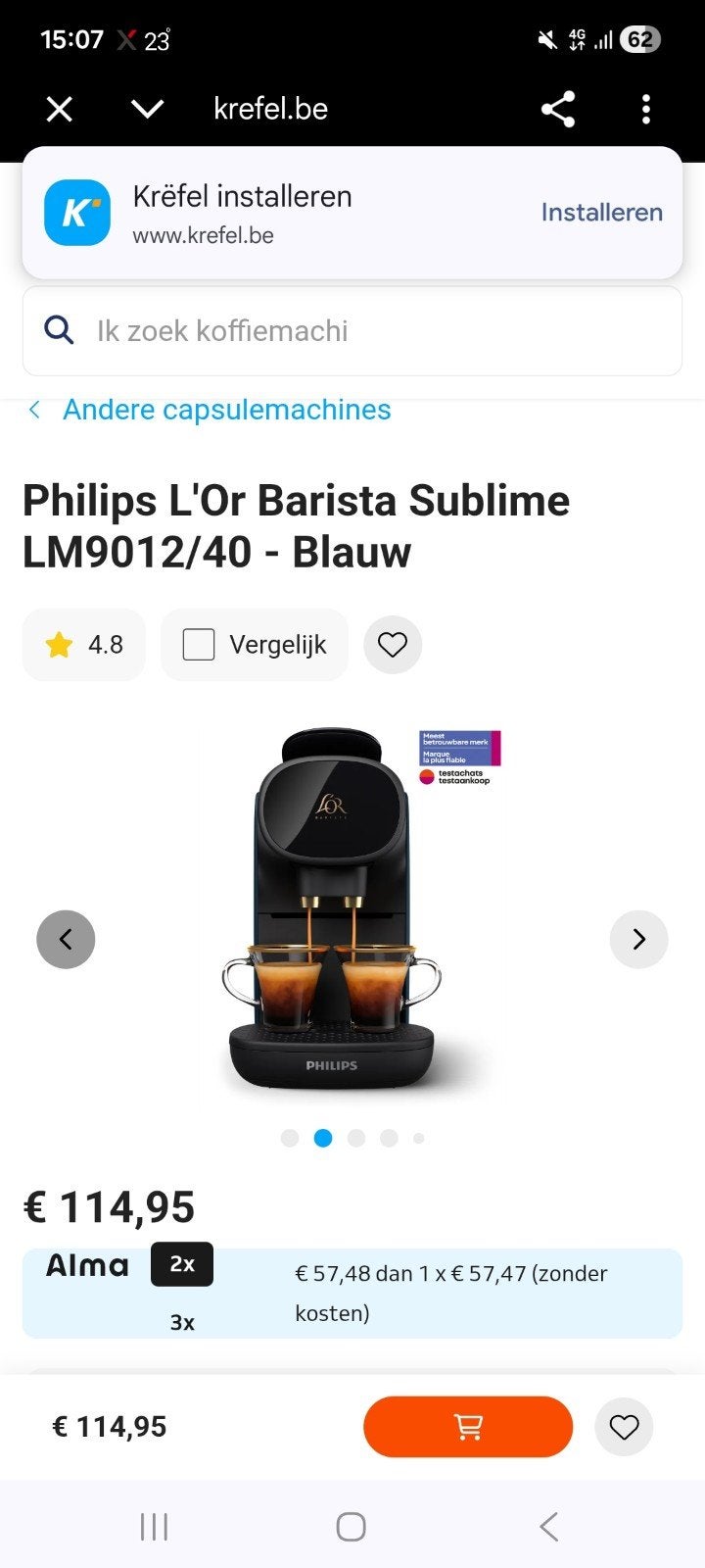 Philips L'or  Barista sublime, Enlèvement