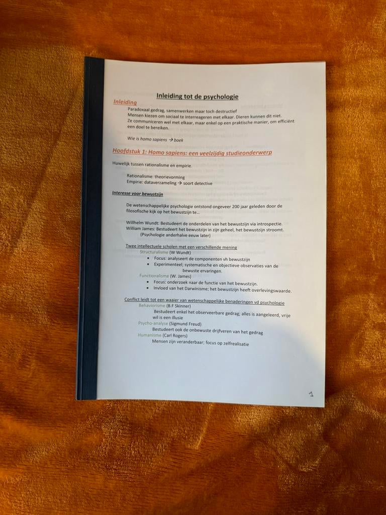 Samenvatting inleiding tot de psychologie, Boeken, Ophalen, Zo goed als nieuw