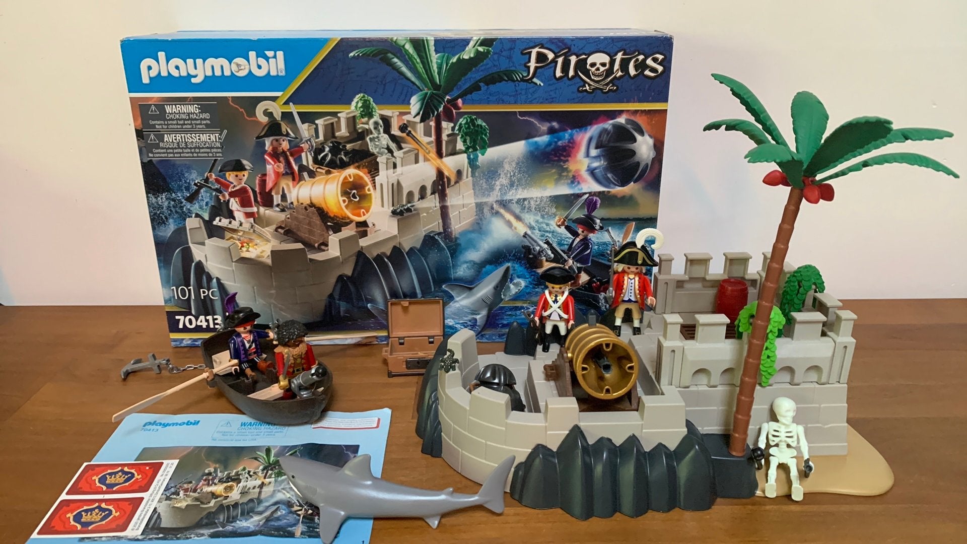 Playmobil 70413 fort château île pirate, Enlèvement, Comme neuf, Complet, Pirates