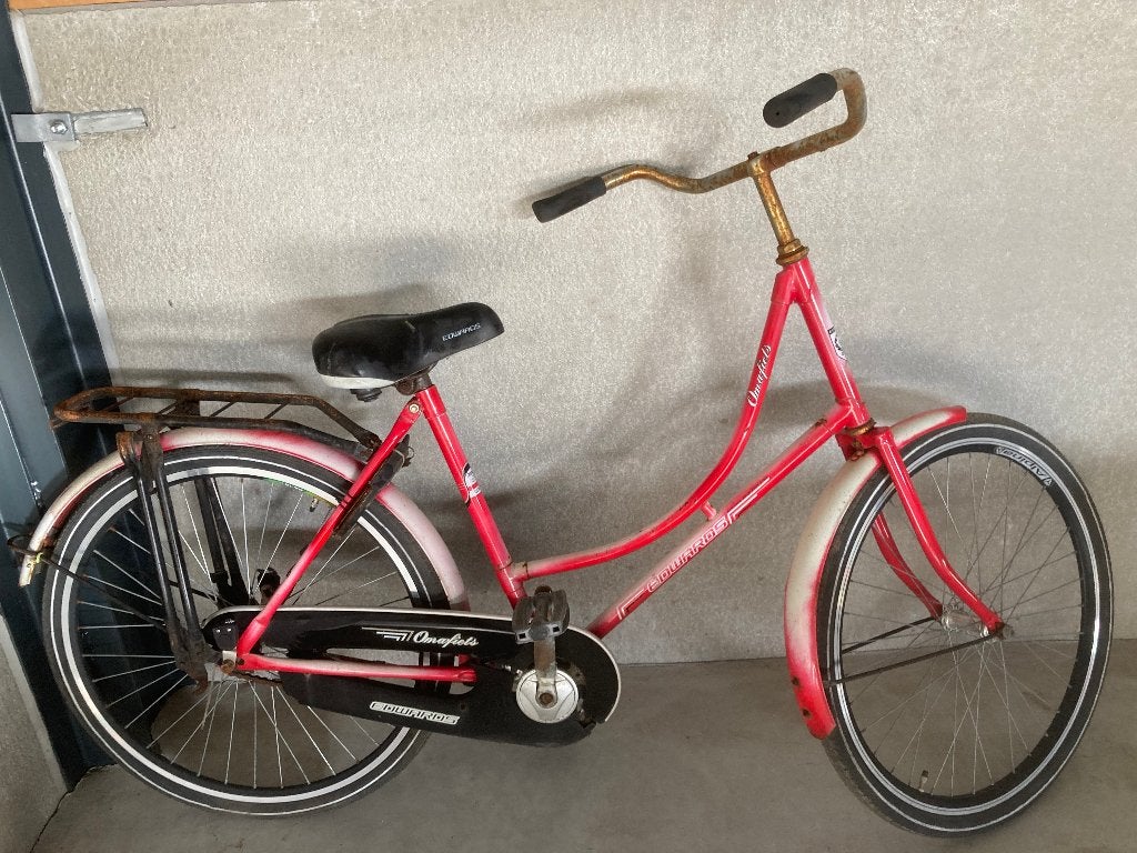 Edwards meisjes omafiets., Fietsen en Brommers, Ophalen, Gebruikt, Terugtraprem, 24 inch