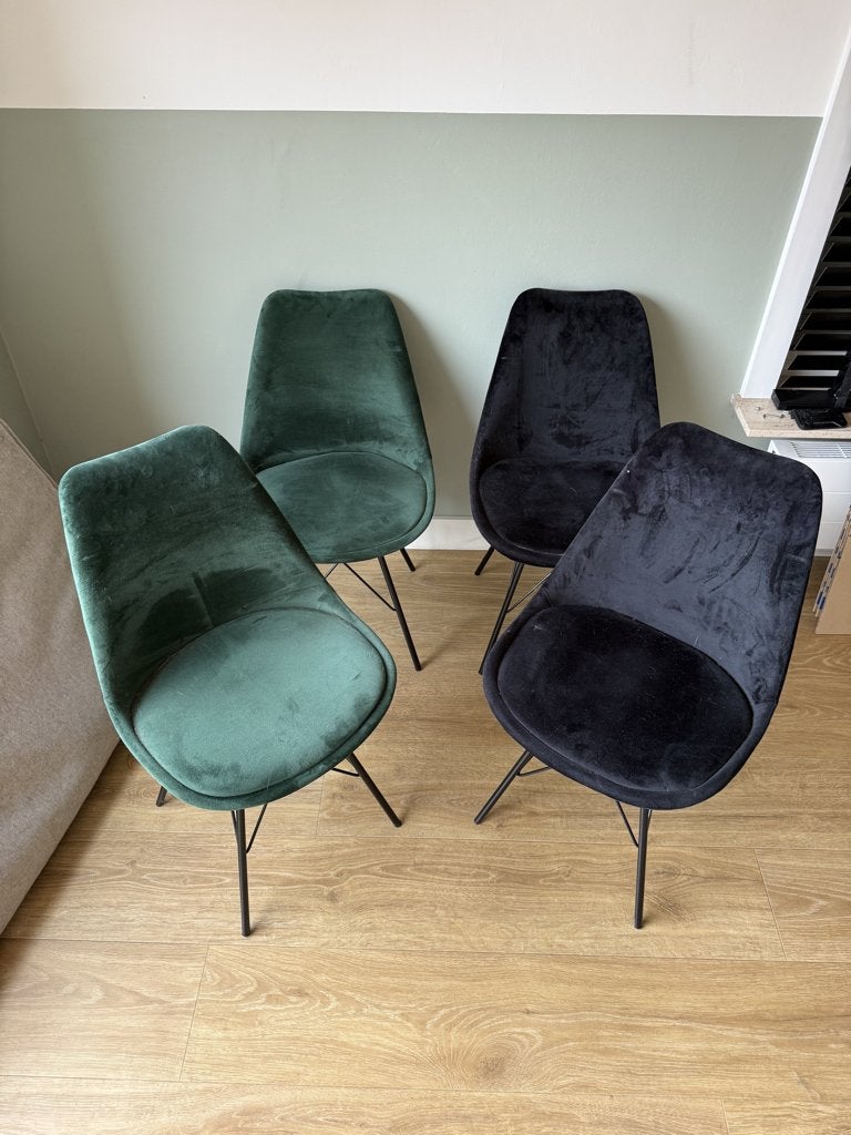 Stoelen, Huis en Inrichting, Stoelen, Ophalen, Gebruikt, Metaal, Vier